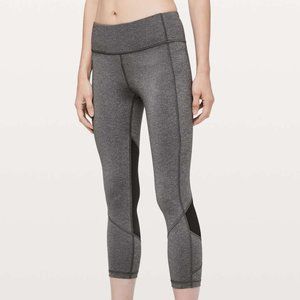 Lululemon Pace Rival Legging 21" - Heathered Black / Black